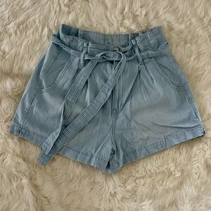 AE stripe denim shorts with belt
